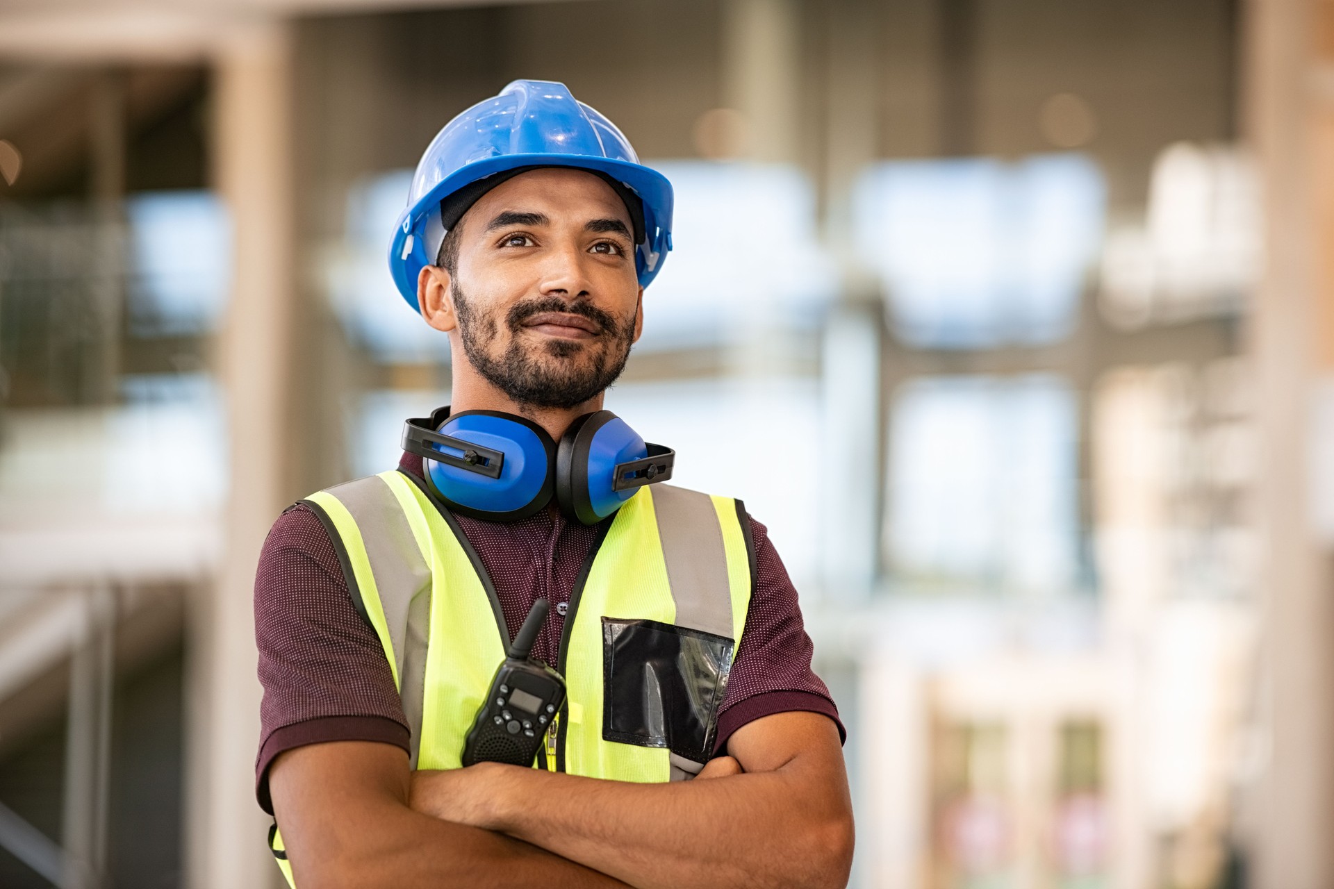 Pensée réussie d’un ouvrier de chantier